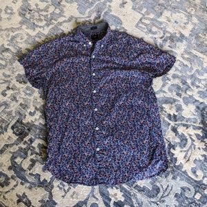 J. Crew Short Sleeve Floral Print Button Up (M)